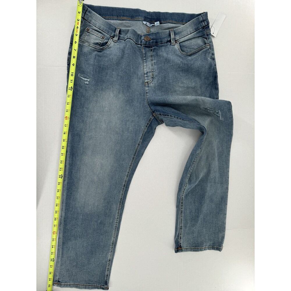 D & Co Pull On Denim Jeans Sz 24WP Plus Size 36/27 Distressed Stretch NWT​ - Picture 13 of 16